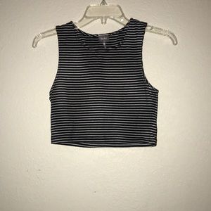 Black and white crop top